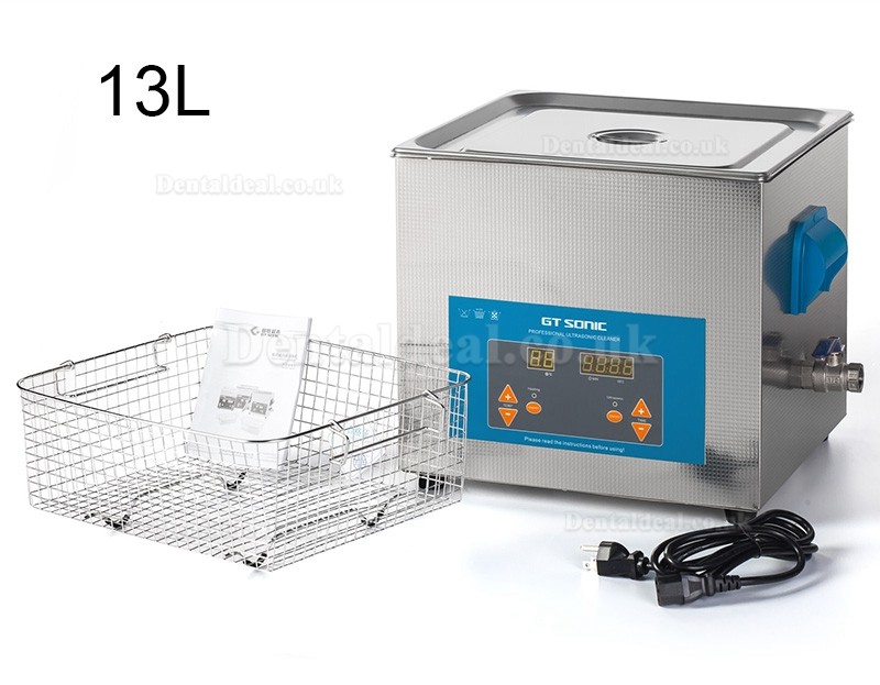 GT SONIC QTD 2-27L Tabletop Digital Ultrasonic Cleaner with Heater & LED display for Dental Lab Industry Jewelry